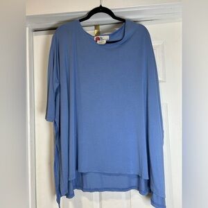 Free People Beach Blue Top oversized